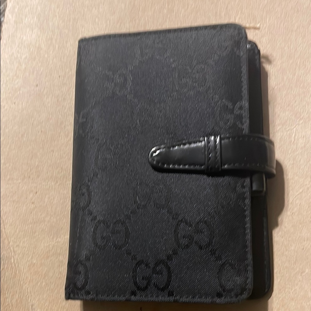 Gucci Black Signature Agenda Wallet